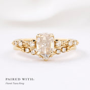 Wisteria Oval Rose Cut Diamond Ring