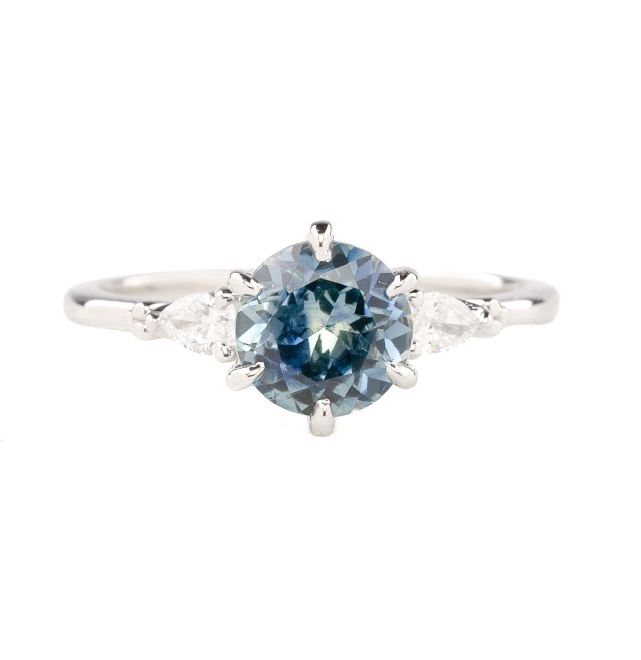 Estel Petal Ring, 1.62ct Blue Montana Sapphire