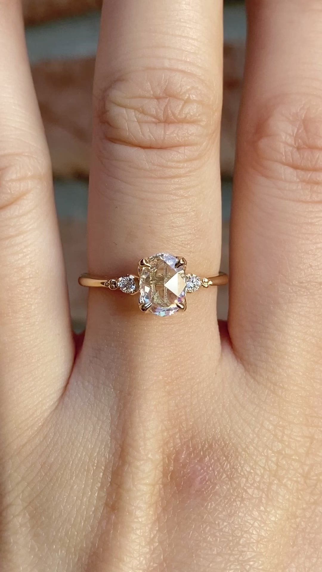 Estel Oval Rose Cut Diamond Ring