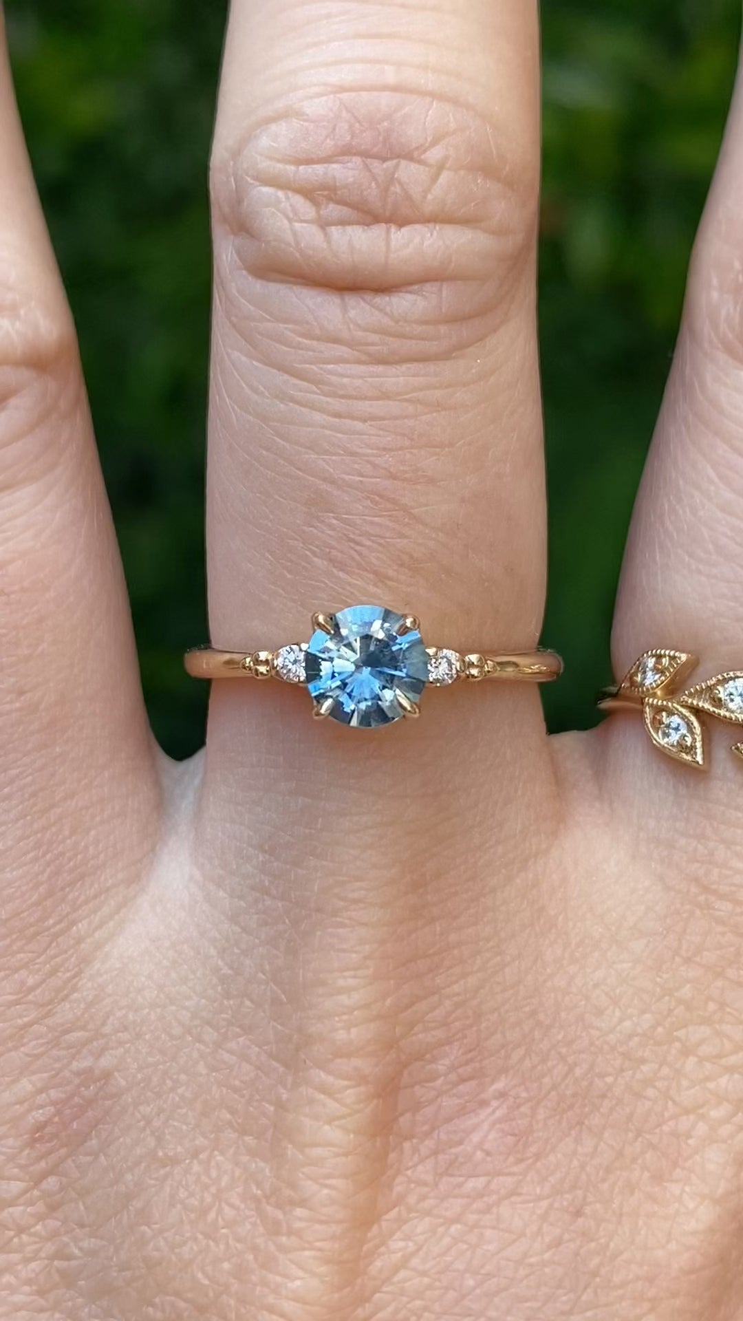 Estel Ring, 0.79ct Blue Montana Sapphire
