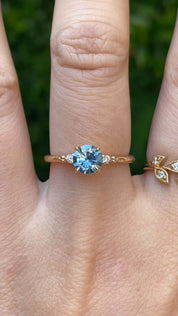 Estel Ring, 0.79ct Blue Montana Sapphire