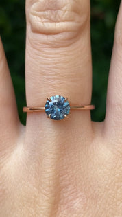 Nina Ring, 0.91ct Blue Montana Sapphire