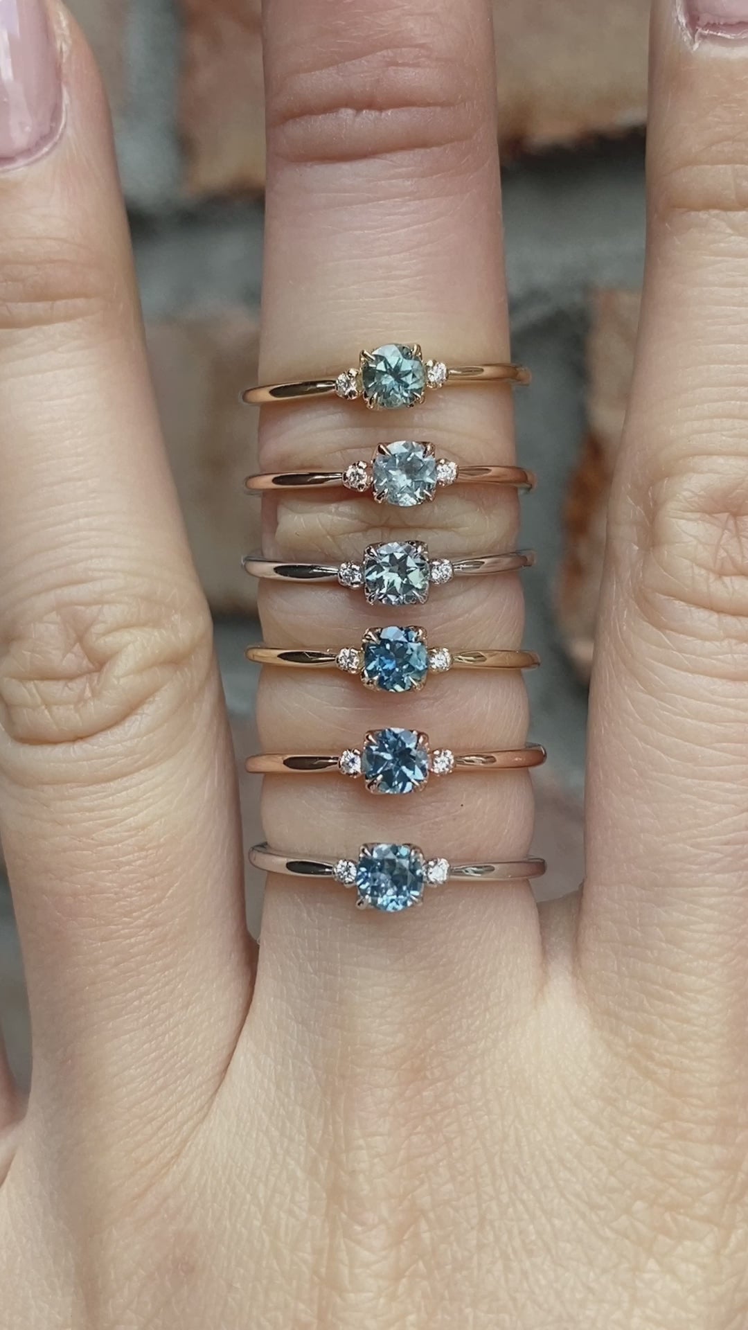 Sofia Ring, 0.30ct Montana Sapphire
