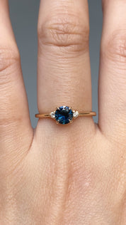 Sofia Ring, 0.72ct Deep Blue Queensland Sapphire