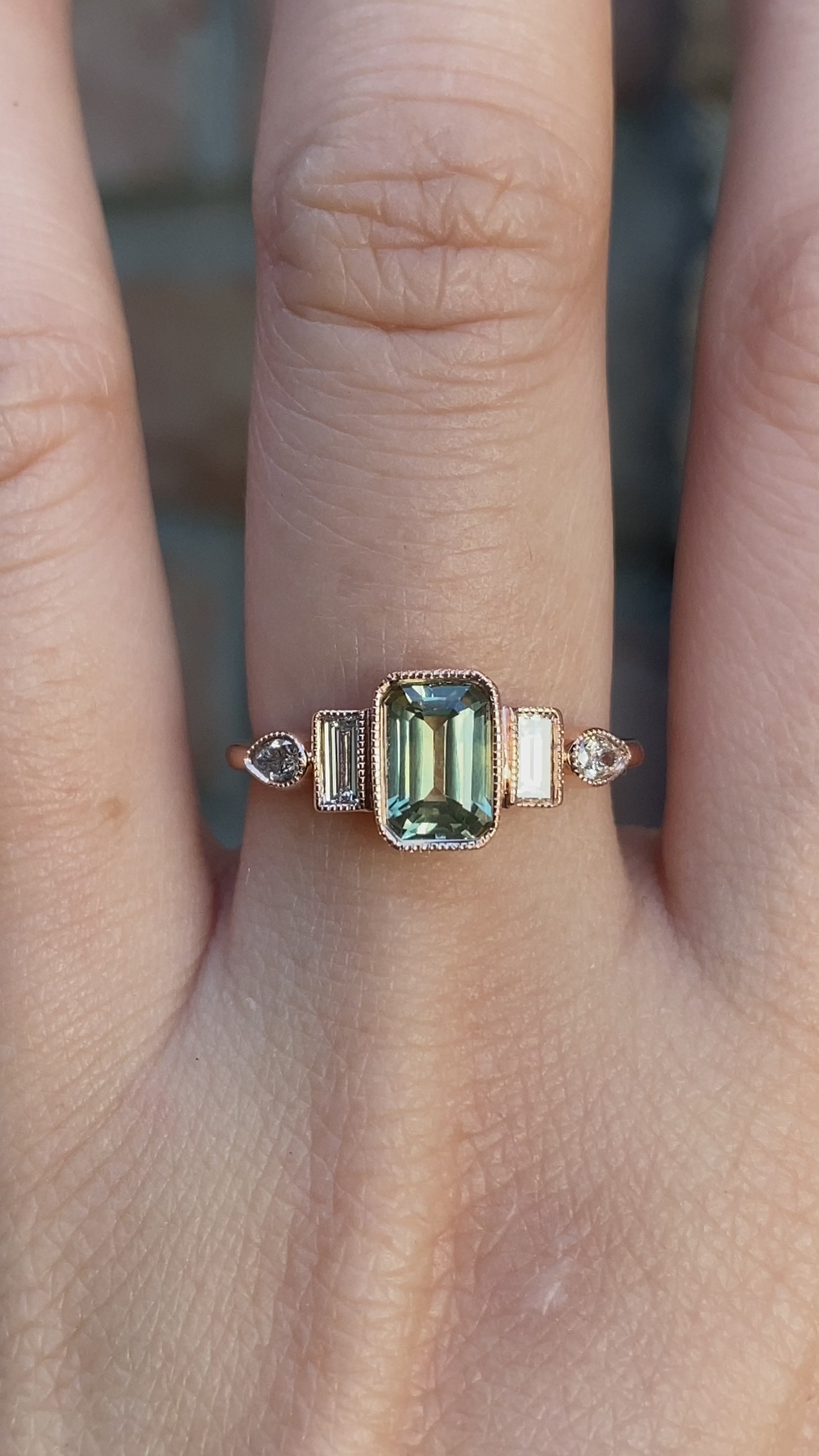 Edith Ring, 1.32ct Montana Sapphire
