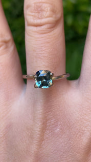 1.92ct Cushion Cut Teal Blue Madagascar Sapphire SF478