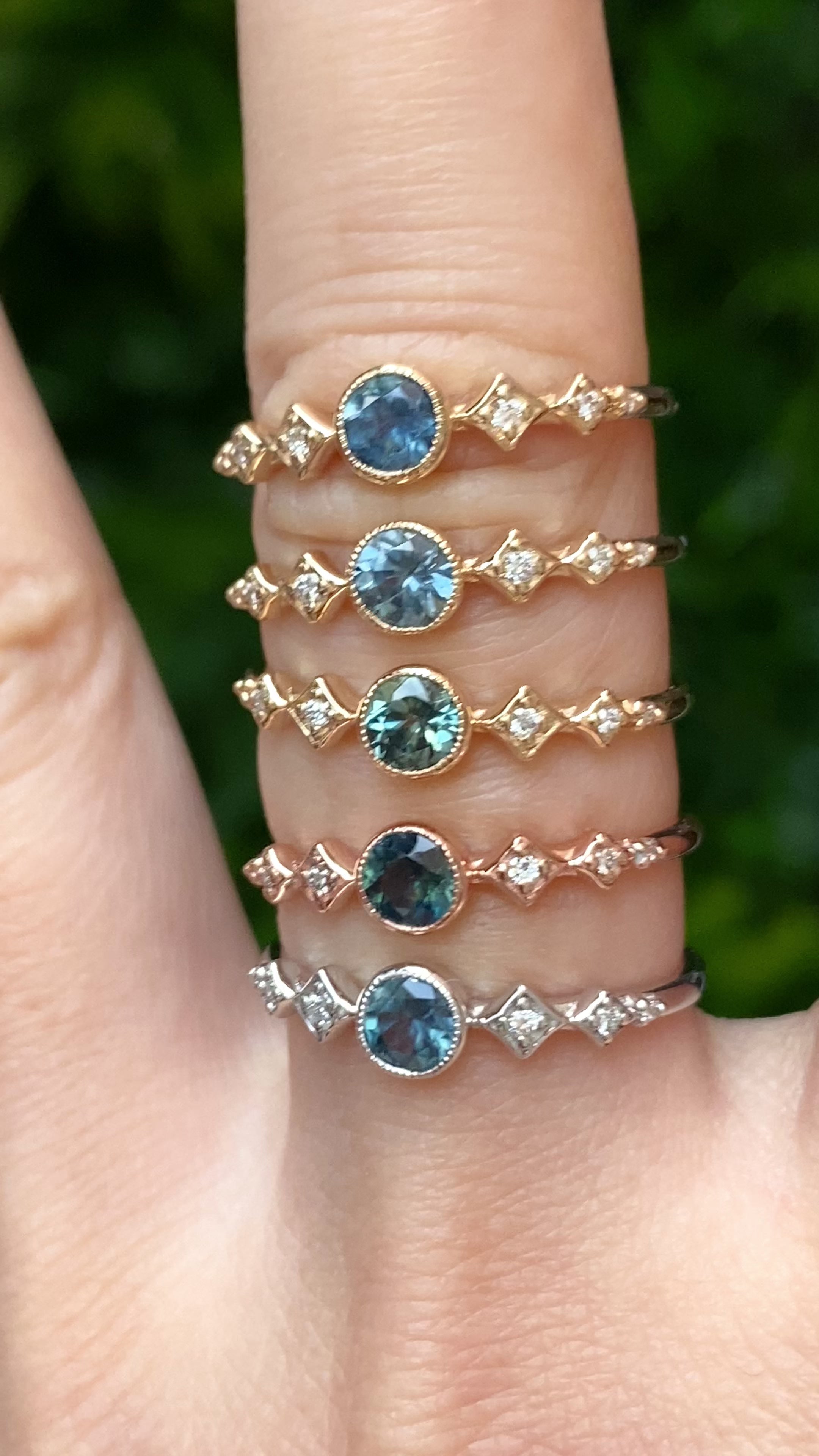 Celeste Ring, 0.35ct Montana Sapphire
