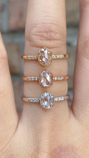 Grace Oval Rose Cut Diamond Ring