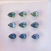 0.90-0.99ct Calibrated Pear Montana Sapphires (7.0mm) CS322