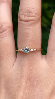 Estel Fleur Ring, 0.40ct Montana Sapphire