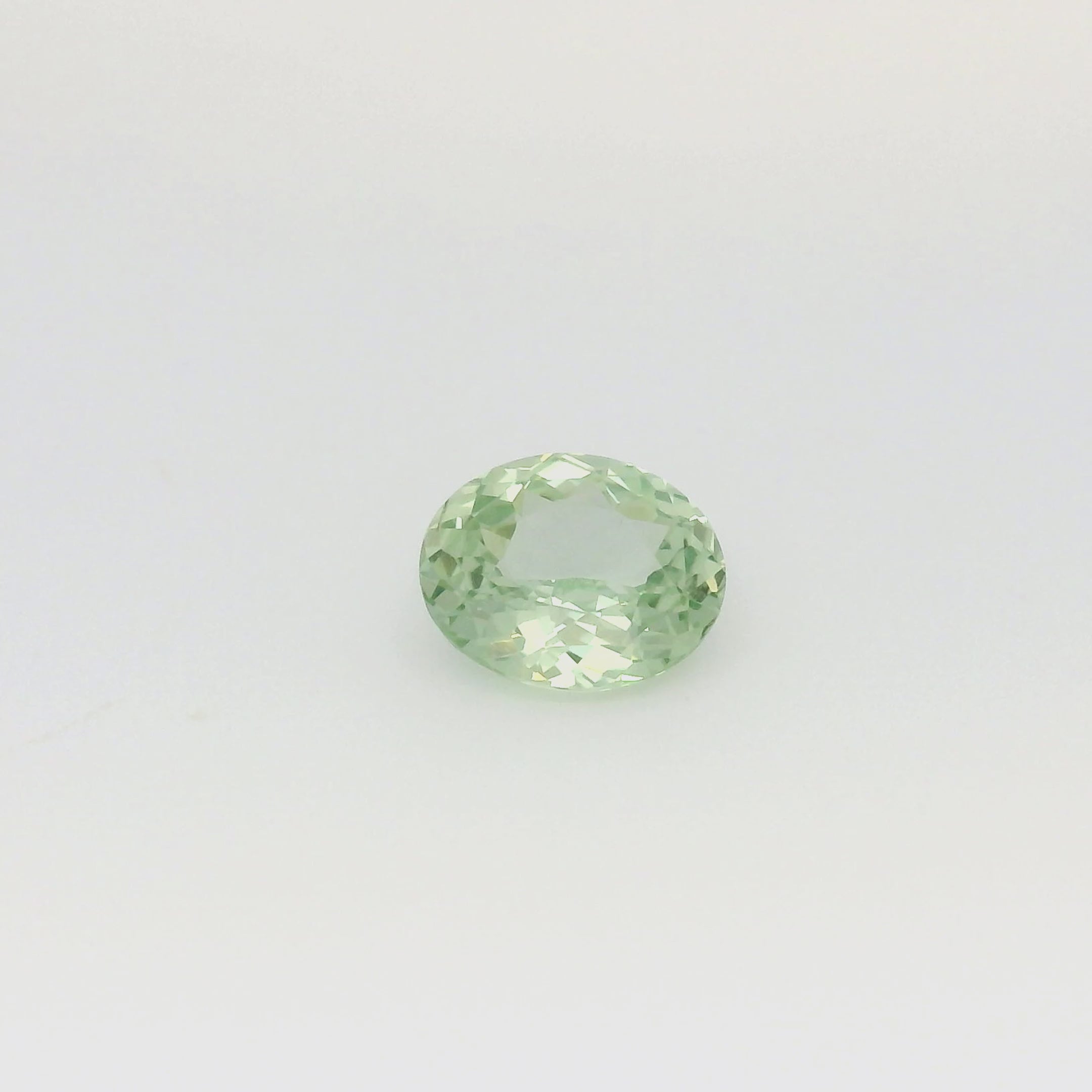 2.14ct Oval Cut Light Green Srilanka Sapphire SO612
