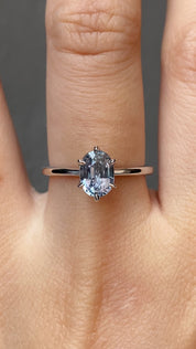 Floryn Ring, 1.37ct Light Blue Sapphire