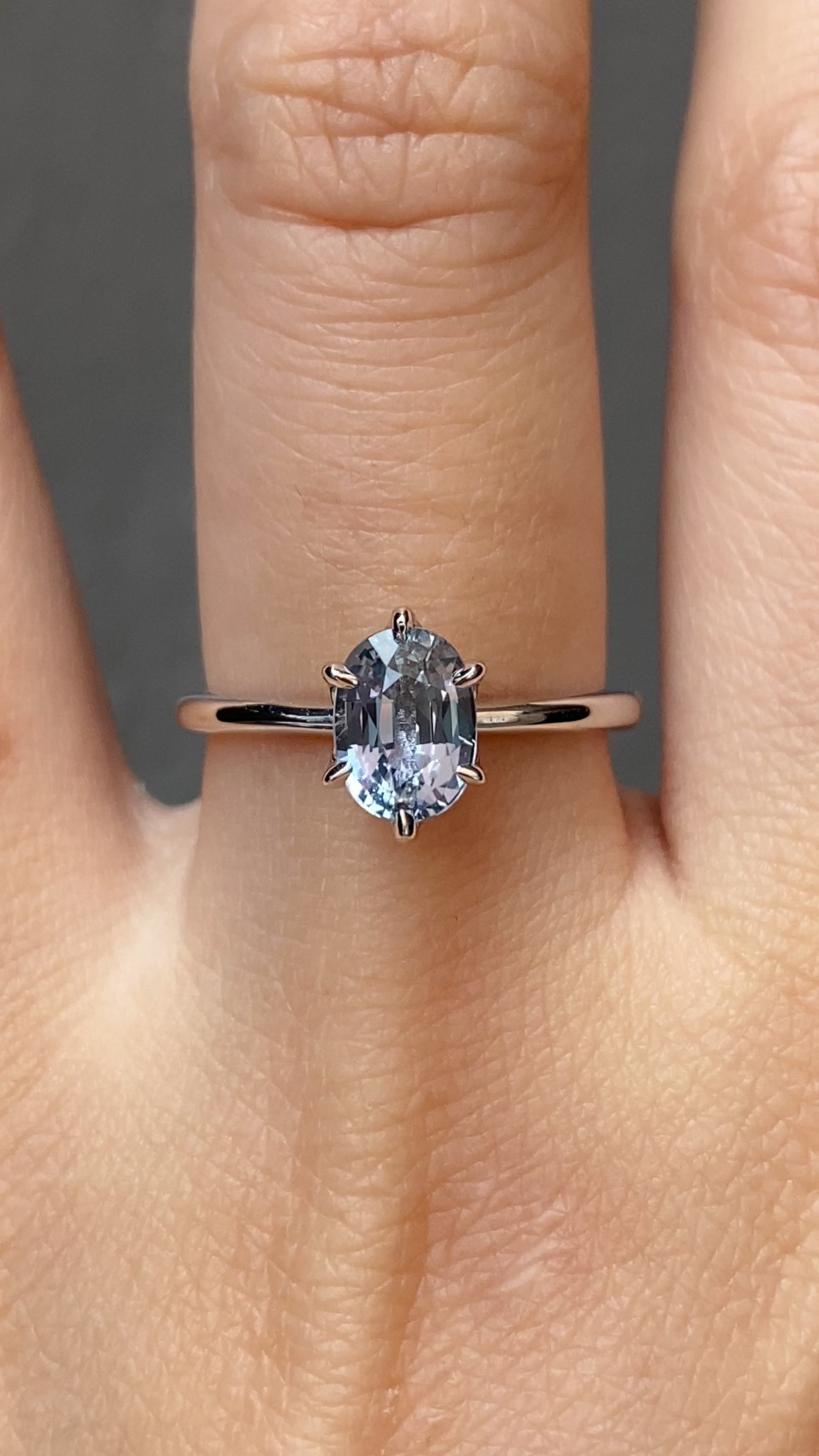 Floryn Ring, 1.37ct Light Blue Sapphire