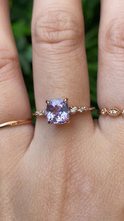 Estel Fleur Ring, 1.62ct Lavender Purple Spinel