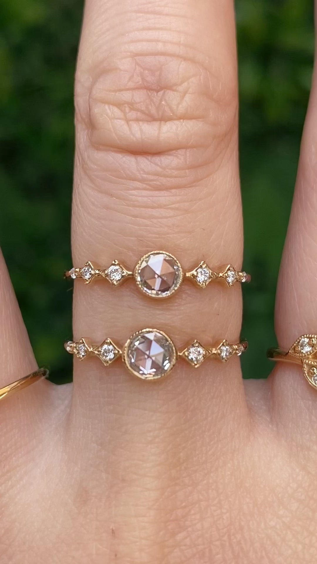 Celeste Ring, 4mm Rose Cut Diamond