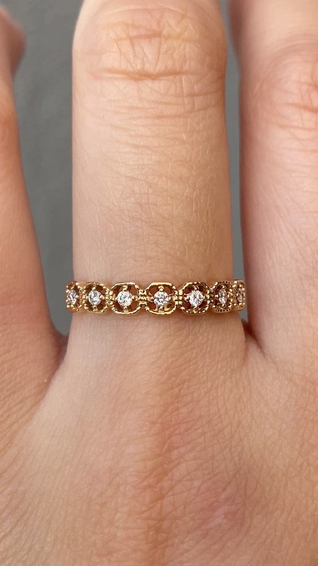 Milgrain Square Eternity Ring