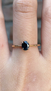 Nina Ring, 0.76ct Teal Blue Tourmaline