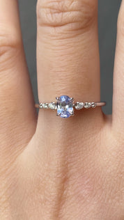 Estel Fleur Ring, 0.50ct Unheated Madagascar Sapphire