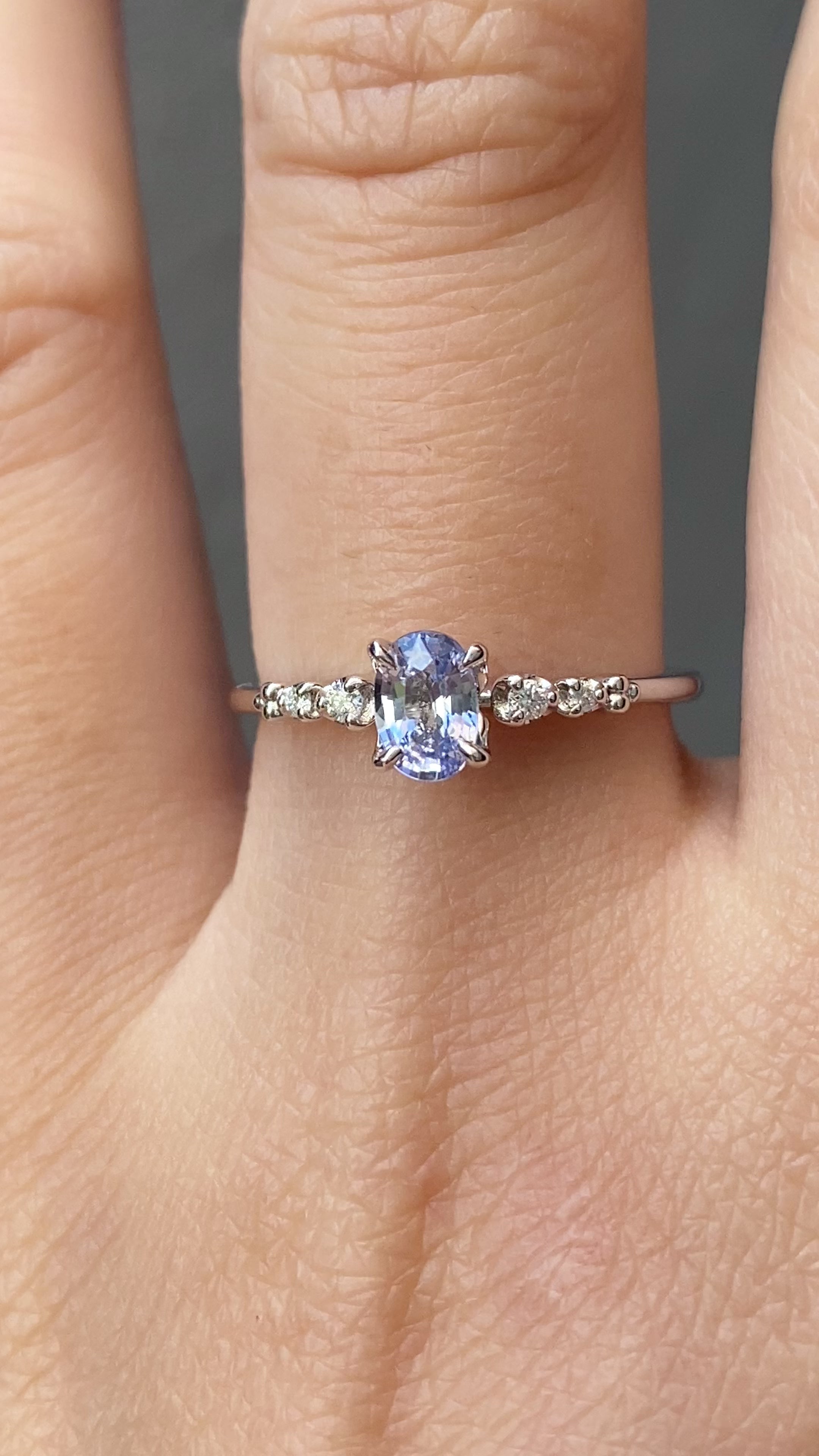 Estel Fleur Ring, 0.50ct Unheated Madagascar Sapphire