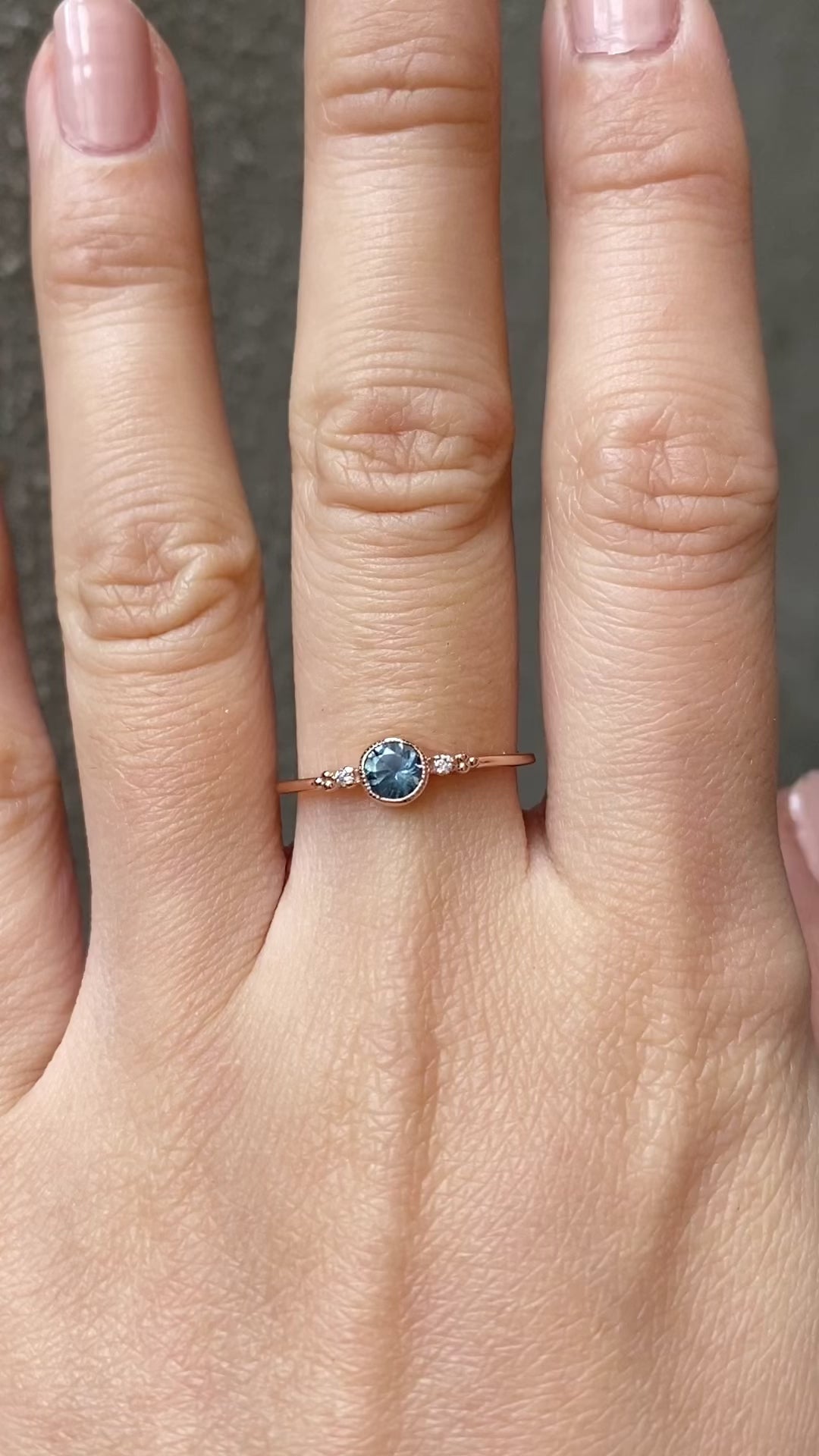 Estel Bezel Ring, 0.40ct Montana Sapphire