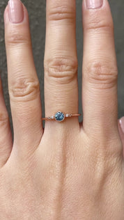 Estel Bezel Ring, 0.40ct Montana Sapphire