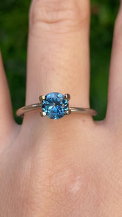 0.99ct Round Cut Teal Blue Montana Sapphire SR507