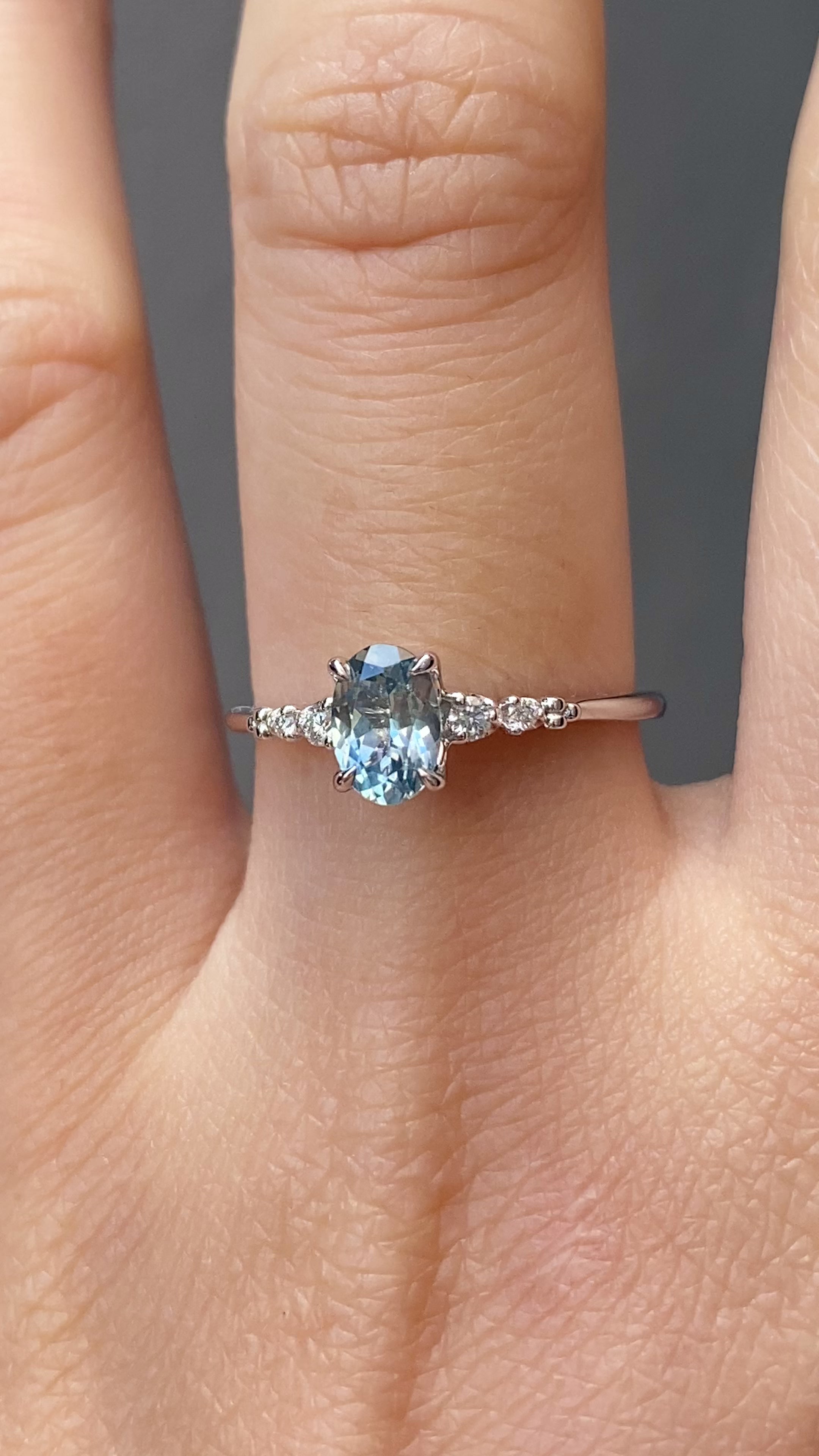 Estel Fleur Ring, 0.70ct Montana Sapphire
