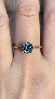 Sara Ring 2.04ct Blue Montana Sapphire, 14k Yellow Gold (One of a kind)
