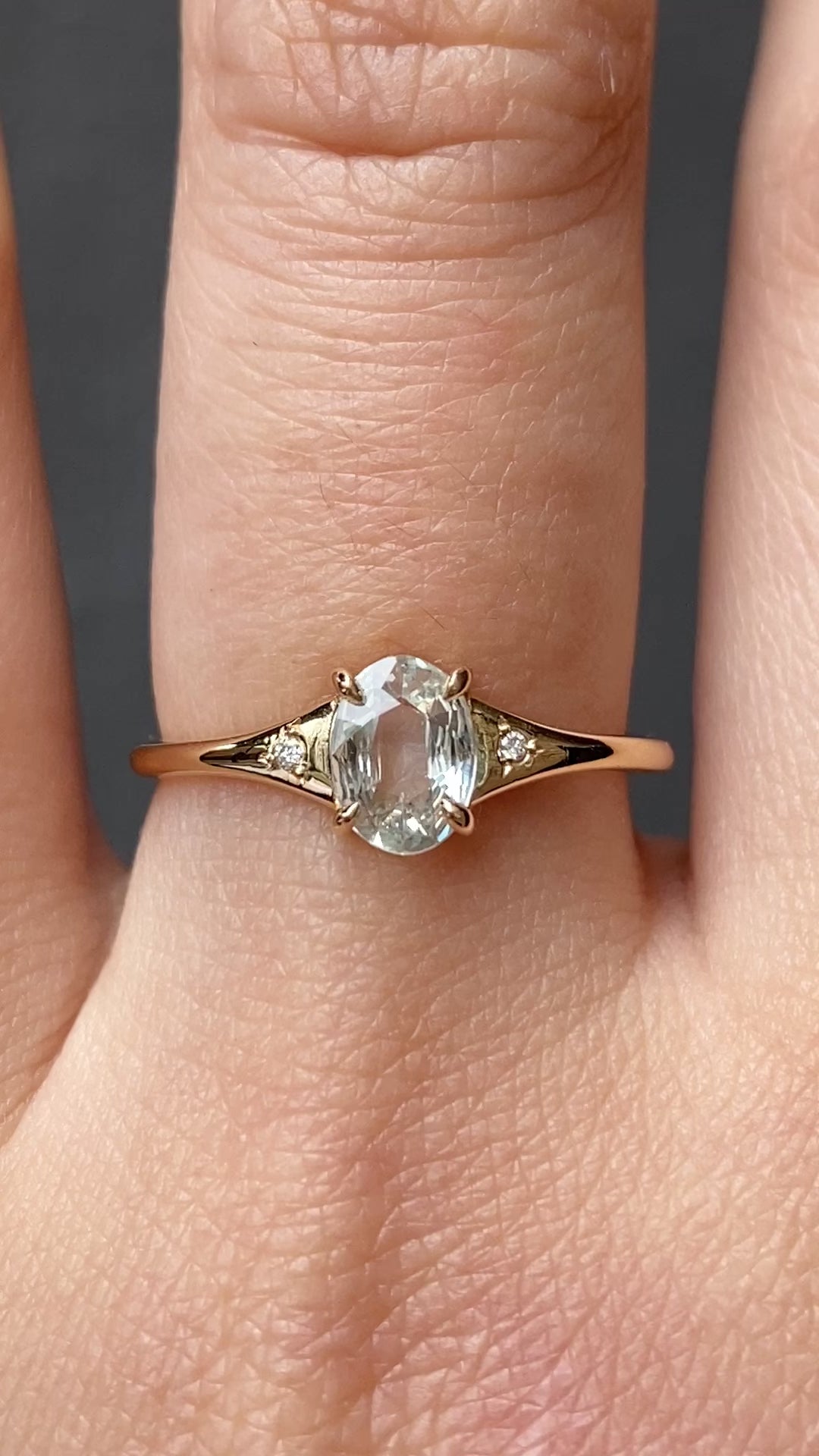 Piper Ring, 0.60ct Green Madagascar Sapphire
