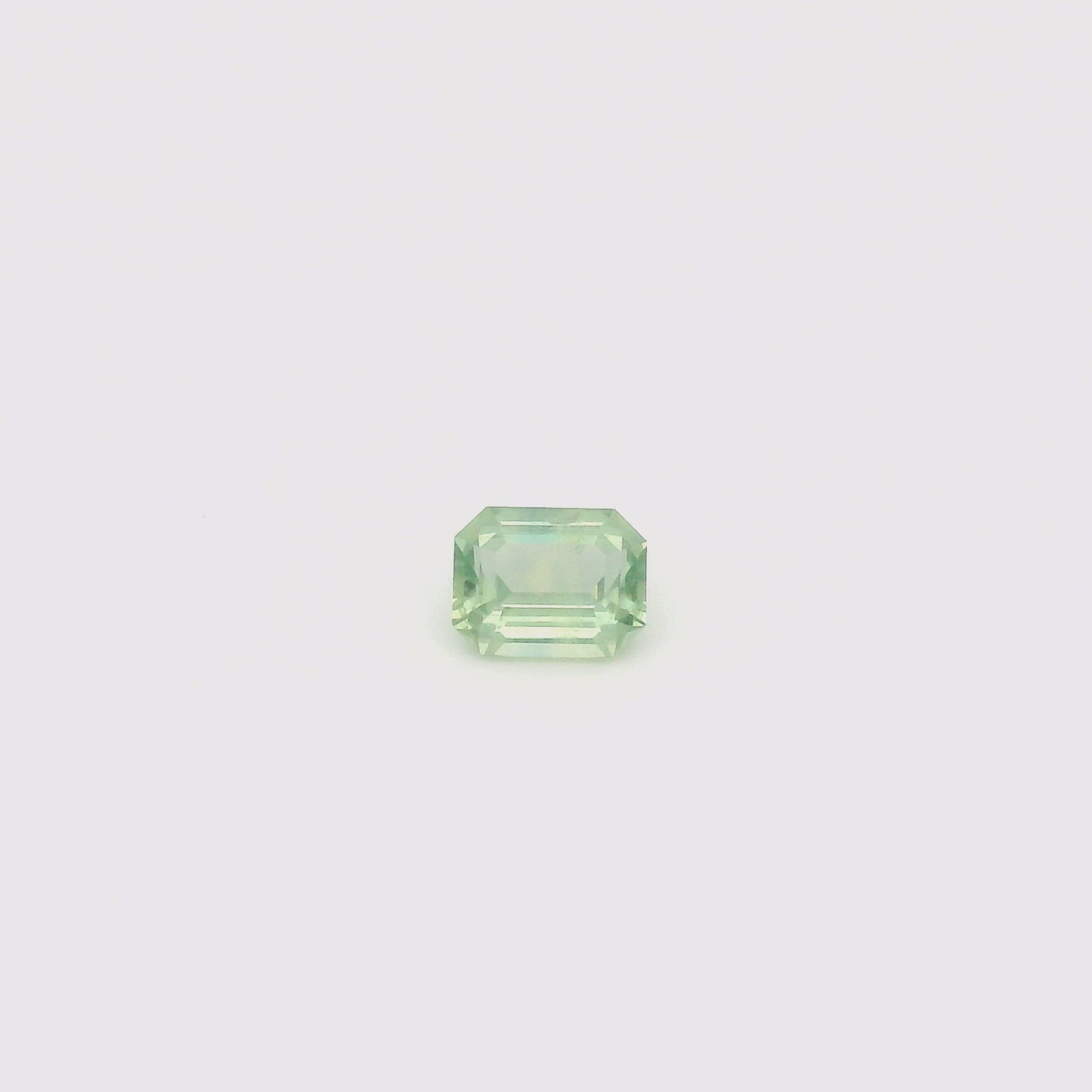 1.60ct Radiant Cut Light Blue Green Montana Sapphire SF508