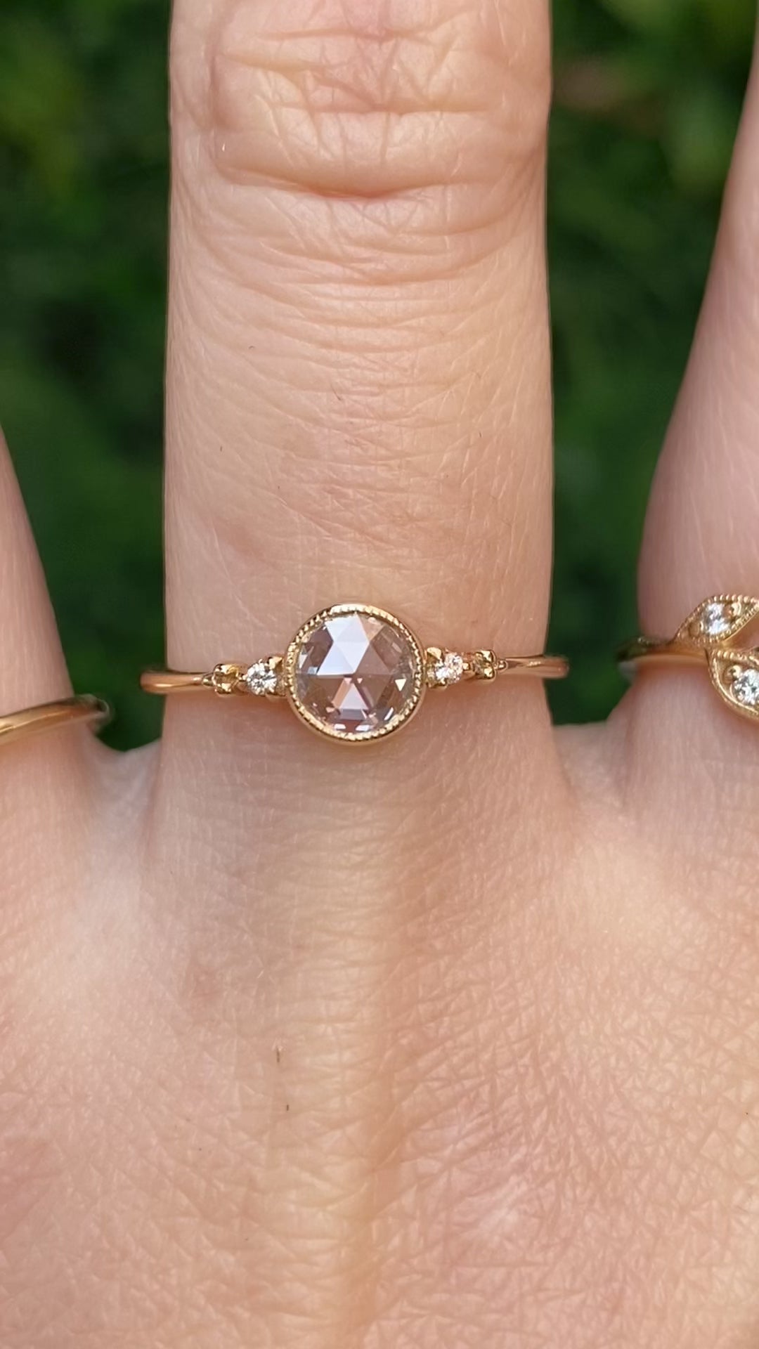 Estel Bezel Ring, 0.30ct Rose Cut Diamond