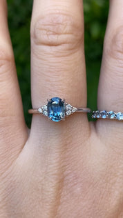 Teresa Ring, 1.20ct Blue Montana Sapphire