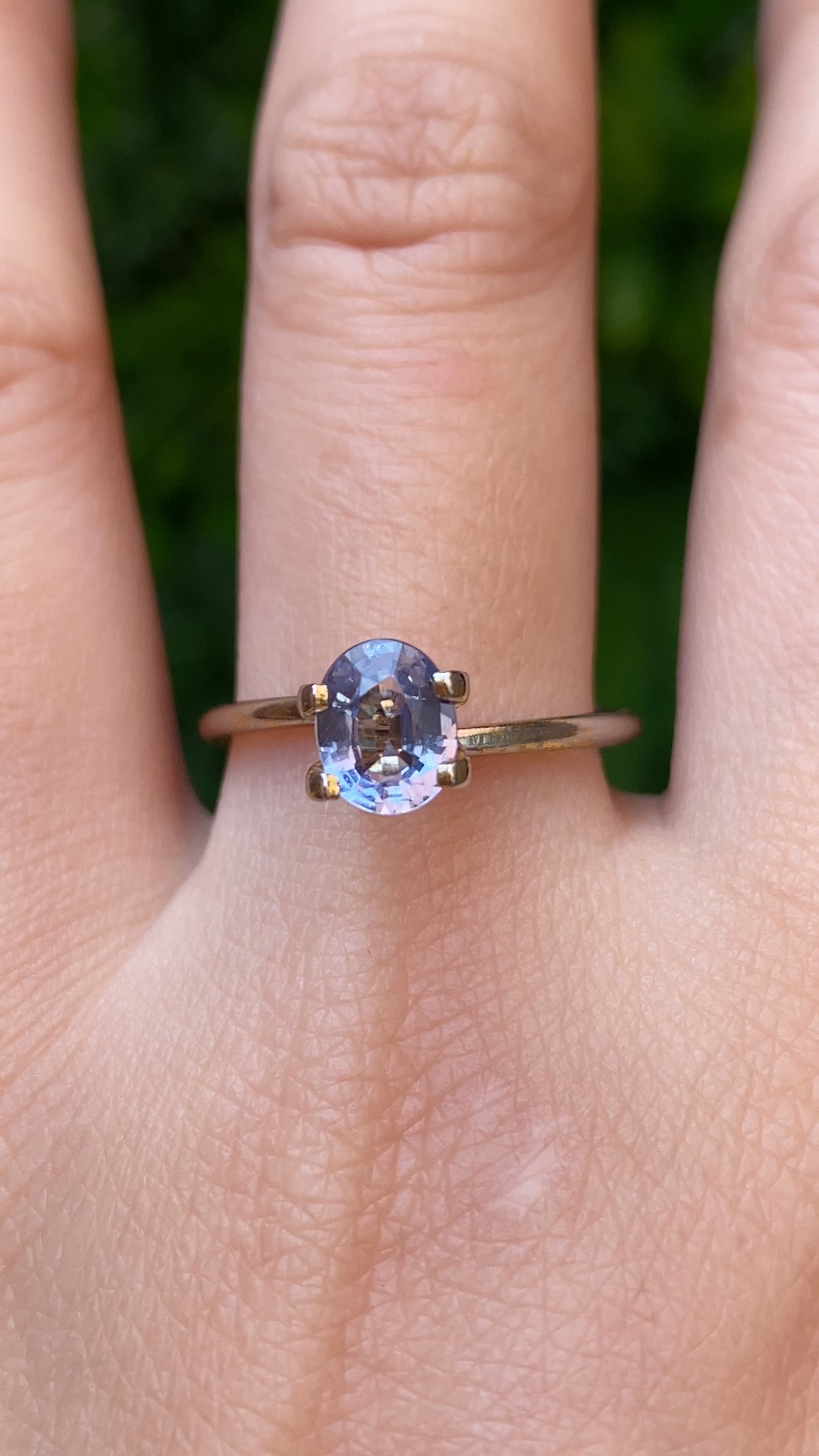 1.06ct Oval Cut Blue Madagascar Sapphire SO522