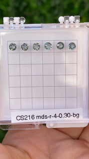 0.30ct Calibrated Round Madagascar Green Sapphires (4.0mm) CS216