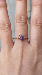 Celeste Ring, 0.74ct Purple Madagascar Sapphire
