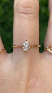 Alice Ring, 0.40ct Oval Diamond