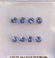 0.70-0.80ct Calibrated Round Ceylon Blue Sapphire (5.5mm) CS172
