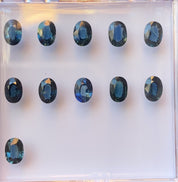 0.85ct Calibrated Oval Madagascar Sapphires Teal Blue (7.0mm)