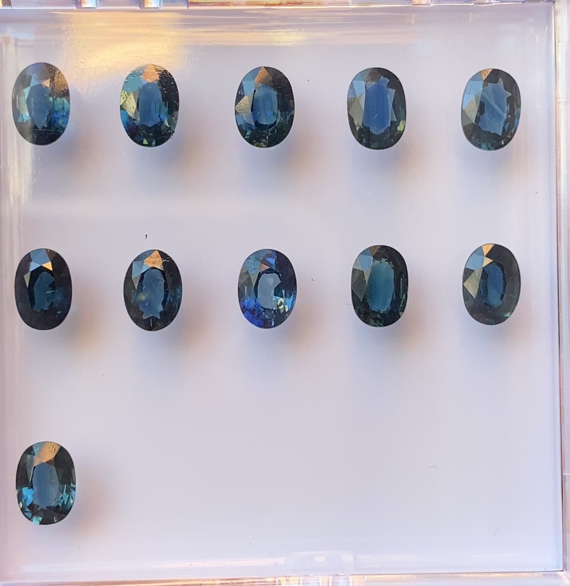 0.85ct Calibrated Oval Madagascar Sapphires Teal Blue (7.0mm)