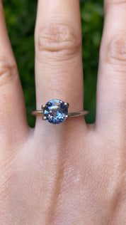 2.01ct Round Cut Purple Blue Madagascar Sapphire SR402