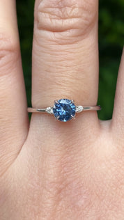 Sofia Ring, 0.77ct Blue Montana Sapphire