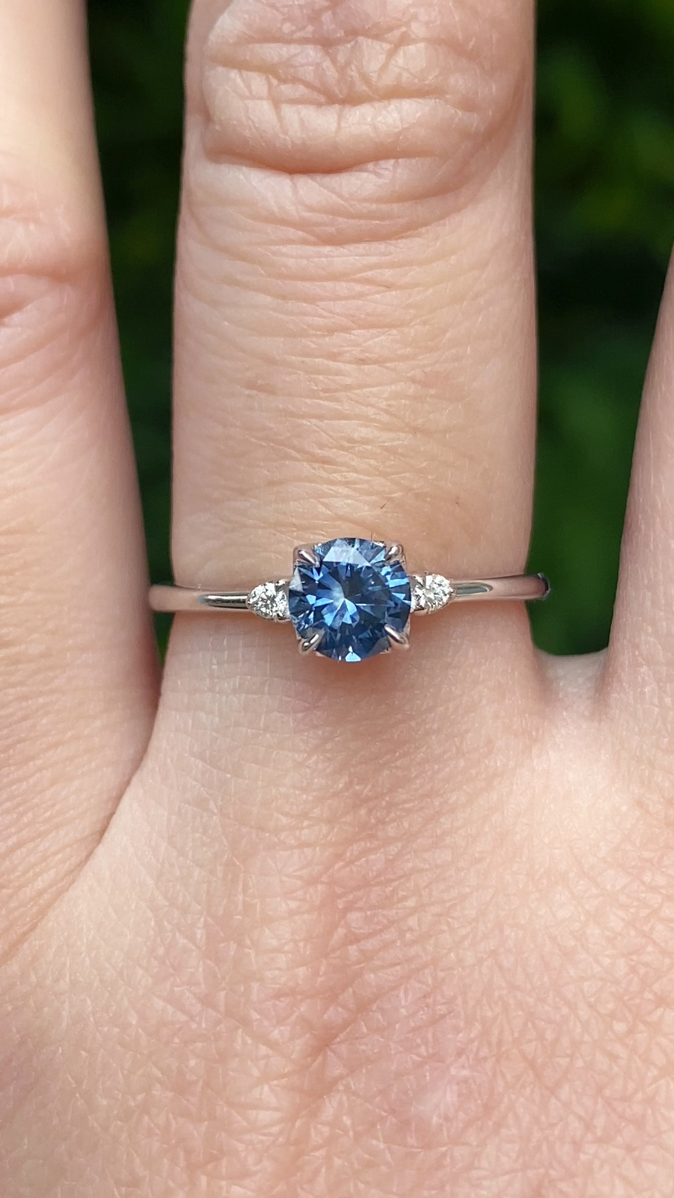 Sofia Ring, 0.77ct Blue Montana Sapphire