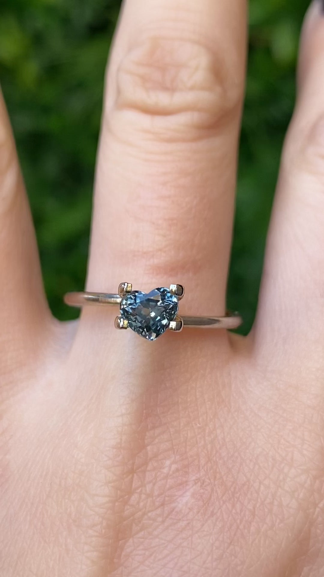 1.00ct Heart Cut Green Ceylon Sapphire SF539