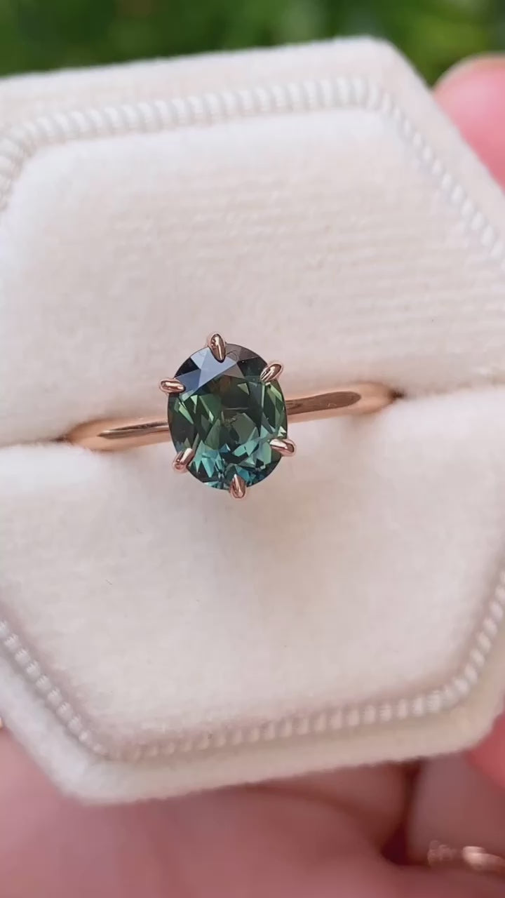 Floryn Ring, 1.38ct Green Queensland Sapphire