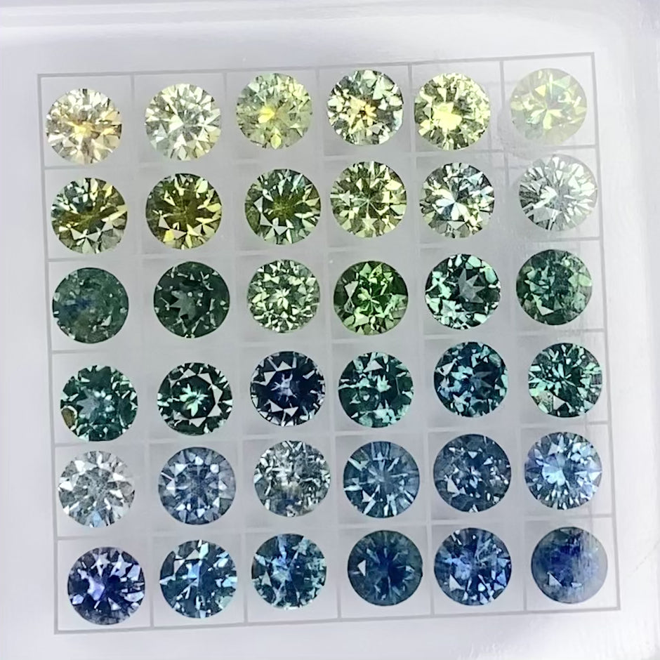 0.60ct Calibrated Round Montana Sapphires (5.0mm) CS256