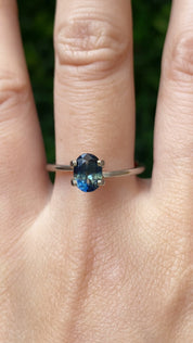 1.08ct Oval Cut Blue Green Queensland Sapphire SO553