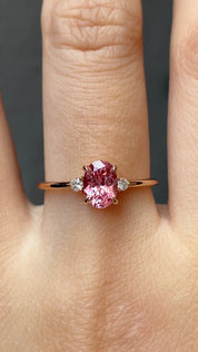 Emilie Ring 0.98ct Pink Spinel, 14K Rose Gold (One of a kind)