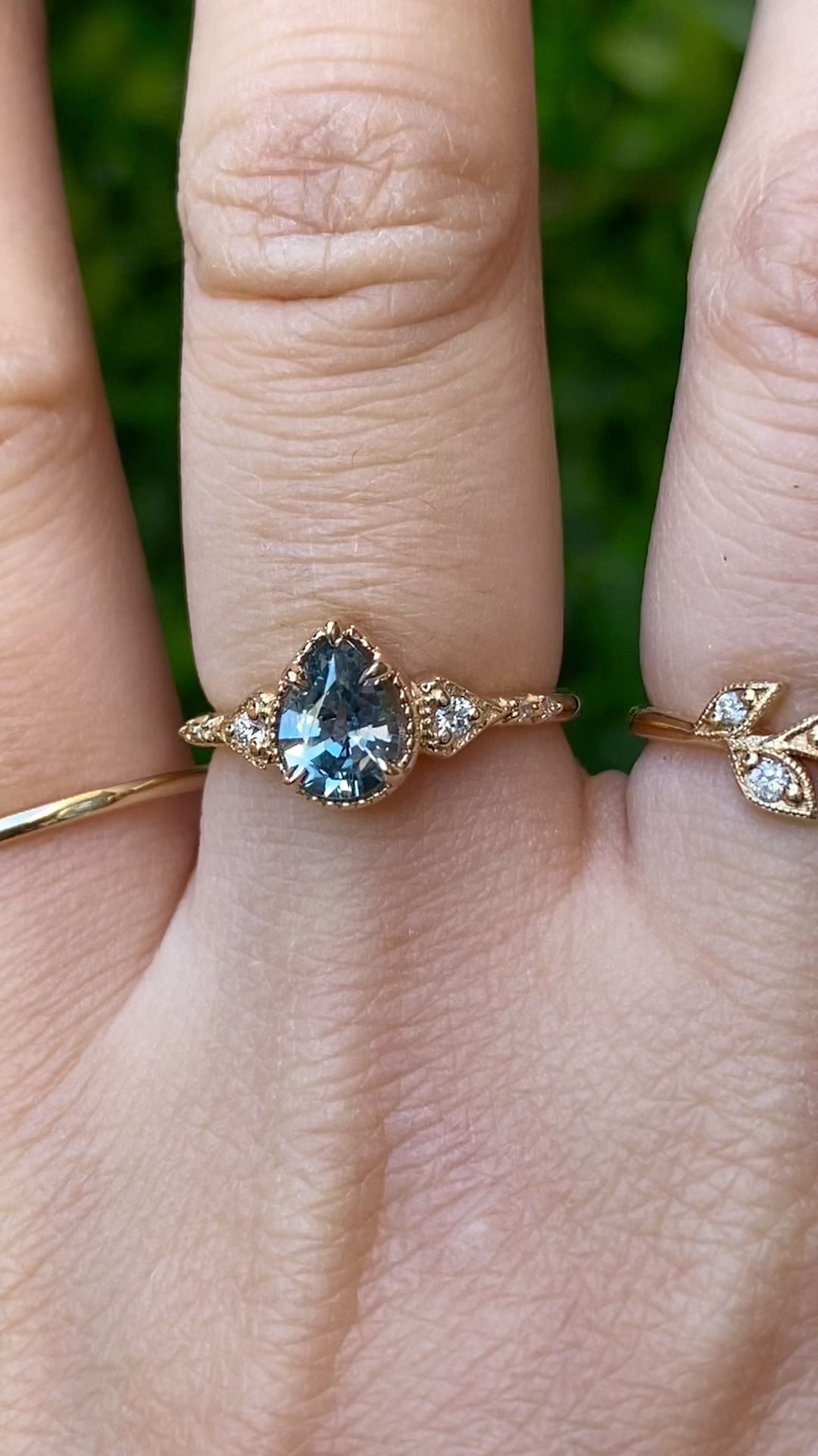Agatha Ring, 0.91ct Blue Montana Sapphire