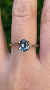 1.18ct Oval Cut Blue Green Montana Sapphire Sapphire SO640