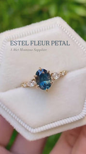 Estel Fleur Petal Ring, 1.12ct Madagascar Sapphire